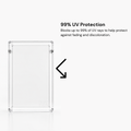 Premium Slab Guard Acrylic Case PSA Metal Guards Clear Display Curved Edge UV Protection